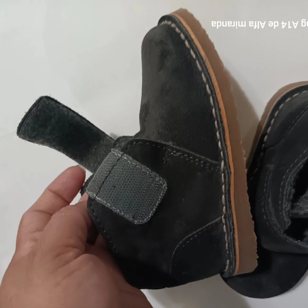 Kids Black Suede Shoes